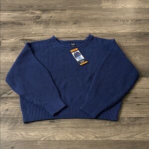 GAP Deep Blue Ribbed Knit Pullover